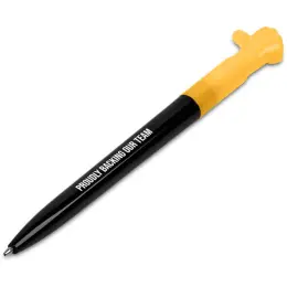 Altitude Fanflare Ball Pen Black Yellow Branded Image